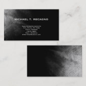Moderne, einfache Schlichte Black Business Card Visitenkarte (Vorne/Hinten)