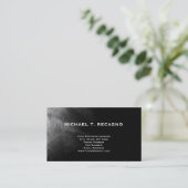 Moderne, einfache Schlichte Black Business Card Visitenkarte (Stehend Vorderseite)