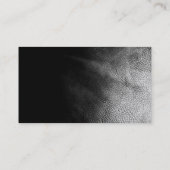 Moderne, einfache Schlichte Black Business Card Visitenkarte (Rückseite)