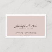 Moderne, einfache Schlichte, stilvolle Farben Beru Visitenkarte (Rückseite)