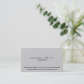 Moderne, einfache Schlichte Unternehmenskarte Visitenkarte (Stehend Vorderseite)