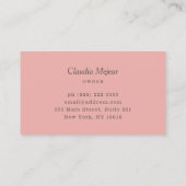 Moderne einfache Schokolade Brown Visitenkarte (Rückseite)