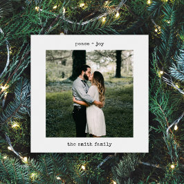 Moderne einfache Schreibmaschine Frohe Weihnachts- Feiertagskarte