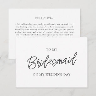 Moderne einfache Schrift für den Hochzeitstag mein Dankeskarte