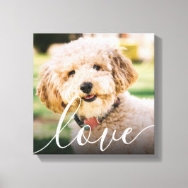Moderne einfache Schrift Liebe Haustier Foto Erinn Leinwanddruck