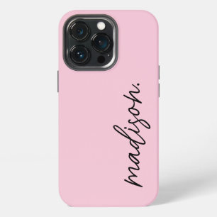Moderne einfache Schrift trendy stilvolle roséfarb iPhone 13 Pro Hülle