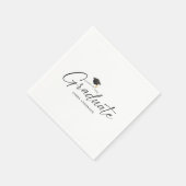 Moderne einfache Schriftart Abschlussfeier Serviette (Ecke)
