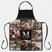Moderne einfache Schwarz-FotoCollage | Monogramm-G Schürze (Vorderseite)