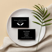 Moderne, einfache Schwarz-Minimalistische Visitenk Visitenkarte