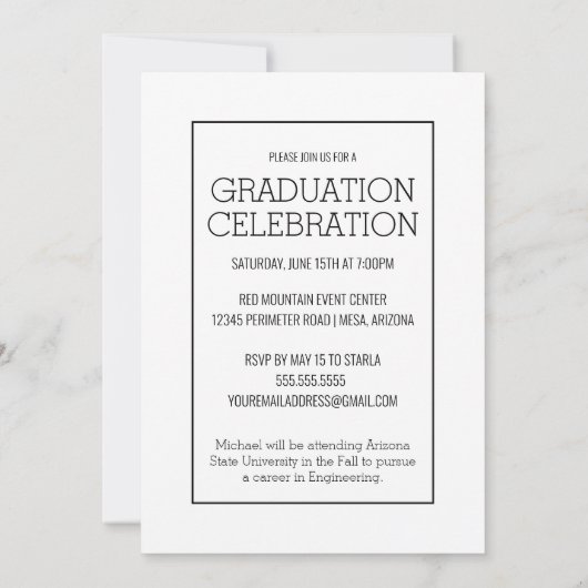 Moderne, einfache Schwarz-Weiß-Ausbildung Ankündigung (Rückseite)