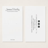 Moderne, einfache Schwarz-weiß Earring-Display-Kar (Vorne & Hinten)