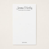 Moderne, einfache Schwarz-weiß Earring-Display-Kar (Vorderseite)