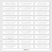 Moderne, einfache Schwarz-Weiß-Gästebamen Hochzeit Aufkleber (Blatt)