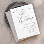 Moderne einfache Schwarz-Weiß-Hochzeit Einladung