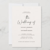 Moderne, einfache Schwarz-Weiß-Hochzeit Save The Date (Vorderseite)