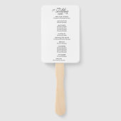 Moderne einfache Schwarz-Weiß-Hochzeitsprogramme Fächer (Rückseite)