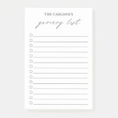 Moderne, einfache Schwarz-Weiß-Lebensmittelgeschäf Post-it Klebezettel (Vorderseite)