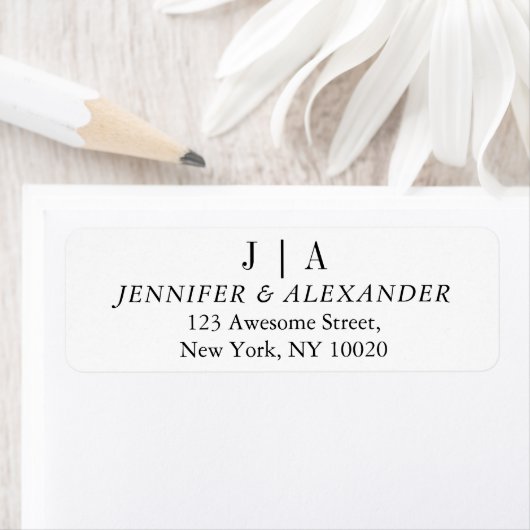 Moderne einfache Schwarz-Weiß-Monogramm-Bezeichnun (Insitu)