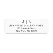 Moderne einfache Schwarz-Weiß-Monogramm-Bezeichnun (Vorne)