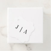 Moderne einfache Schwarz-Weiß-Monogramm-Bezeichnun Geschenkanhänger (Beispiel)