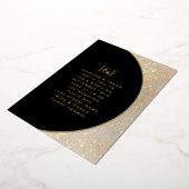 Moderne, einfache Schwarz-Weiß-Monogramm Folieneinladung (Gedreht)