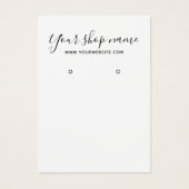 Moderne, einfache Schwarz-Weiß-Ohrring-Grafikkarte (Vorderseite)