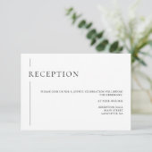 Moderne, einfache Schwarz-Weiß-Rezeption Begleitkarte (Stehend Vorderseite)