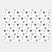 Moderne, einfache Schwarz-Weiß-Weihnachten Geschenkpapier Set (Vorderseite 3)