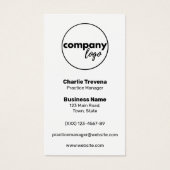 MODERNE EINFACHE SCHWARZ-WEISSE LOGO-MARKENVERZEIC (Vorderseite)