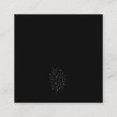 Moderne, einfache schwarz-weiße, minimalistische,  begleitkarte (Rückseite)