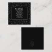 Moderne, einfache schwarz-weiße, minimalistische,  begleitkarte (Vorne/Hinten)