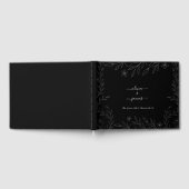 Moderne, einfache schwarz-weiße, minimalistische, gästebuch (Voll)