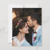 Moderne, einfache schwarz-weiße, minimalistische, save the date (Rückseite)