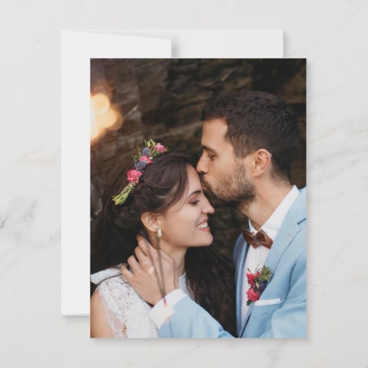 Moderne, einfache schwarz-weiße, minimalistische, save the date (Rückseite)