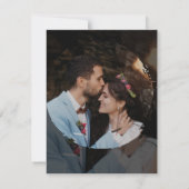 Moderne, einfache schwarz-weiße, minimalistische,  save the date (Rückseite)