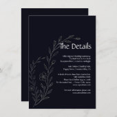 Moderne, einfache schwarz-weiße, minimalistische,  save the date (Vorne/Hinten)