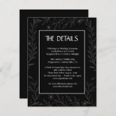 Moderne, einfache schwarz-weiße, minimalistische, save the date (Vorne/Hinten)