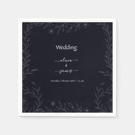 Moderne, einfache schwarz-weiße, minimalistische,  serviette