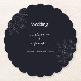 Moderne, einfache schwarz-weiße, minimalistische, untersetzer