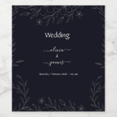 Moderne, einfache schwarz-weiße, minimalistische, weinetikett (Einzelnes Label)