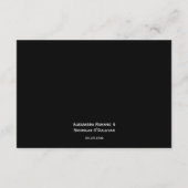 Moderne, einfache Schwarz-weiße QR-Code-Hochzeitde Begleitkarte (Rückseite)