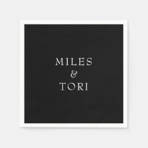 Moderne, einfache Schwarze Hochzeit