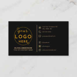 Moderne, einfache Schwarze Logos Custom Icons Soci Visitenkarte