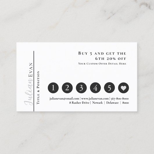 Moderne, einfache, schwarze, scannbare QR-Code-Tre Visitenkarte (Rückseite)