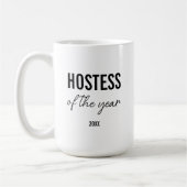 Moderne einfache schwarze Schrift personalisierte Kaffeetasse (Links)
