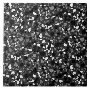 Moderne, einfache schwarze Terrazzo Fliese