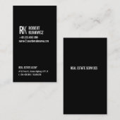 Moderne einfache schwarze u. weiße Karte (Vorne/Hinten)