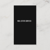 Moderne einfache schwarze u. weiße Karte (Rückseite)