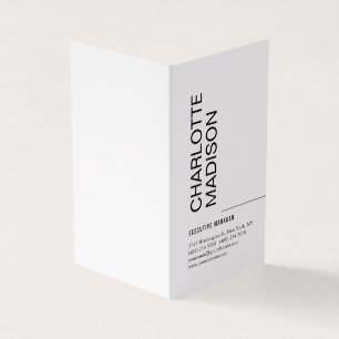 Moderne einfache schwarze weiße trendy minimalist visitenkarten