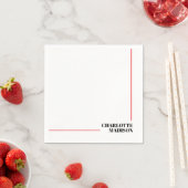 Moderne einfache schwarze weiße trendy minimalisti serviette (Beispiel)